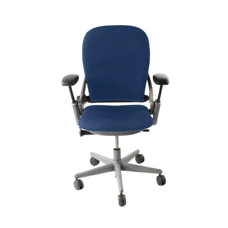 Steelcase : Leap V1 Sedia da ufficio - Struttura grigia/Tessuto blu - Ricondizionata