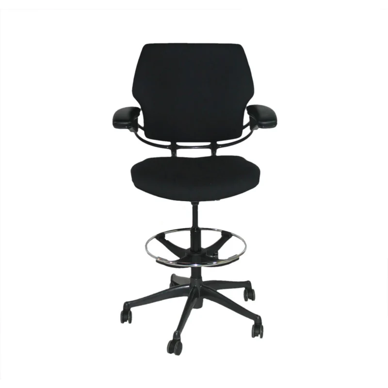 Humanscale : Freedom Sedia da disegnatore in tessuto nero - Ristrutturata