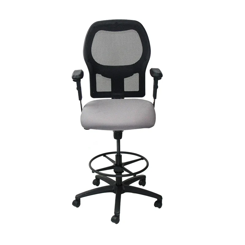 Ahrend Sedia da disegno modello 160 in tessuto grigio - base nera - ricondizionata