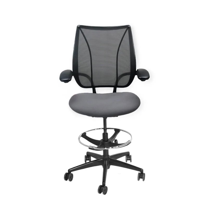 Humanscale : Liberty Sedia da disegnatore in tessuto grigio - Ristrutturata