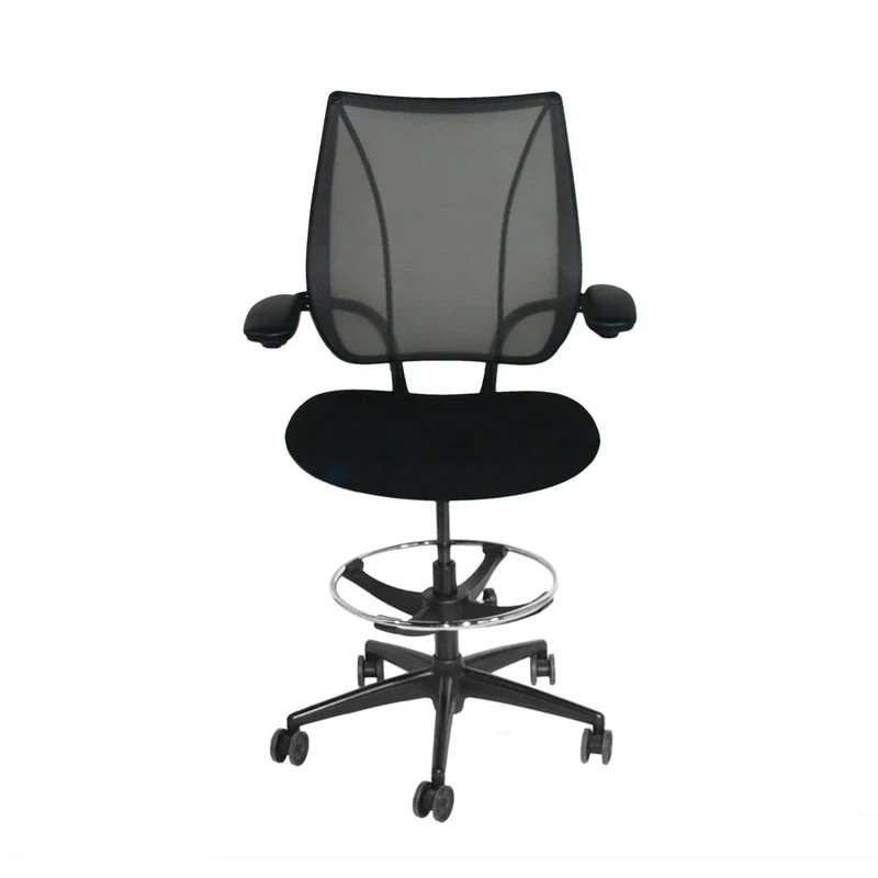 Humanscale : Liberty Sedia da disegnatore in tessuto nero - Ristrutturata