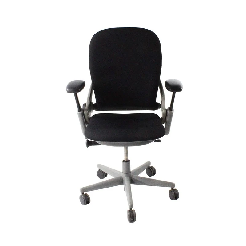 Steelcase : Leap V1 Sedia da ufficio - Struttura grigia/Tessuto nero - Ricondizionata