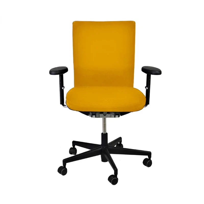 Vitra : Axess Sedia da ufficio in tessuto giallo - Ricondizionata