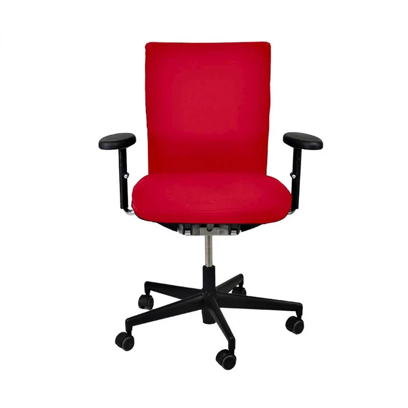 Vitra : Axess Sedia da ufficio in tessuto rosso - Ricondizionata