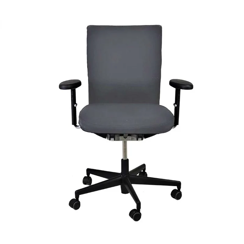 Vitra : Axess Sedia da ufficio in tessuto grigio - Ricondizionata