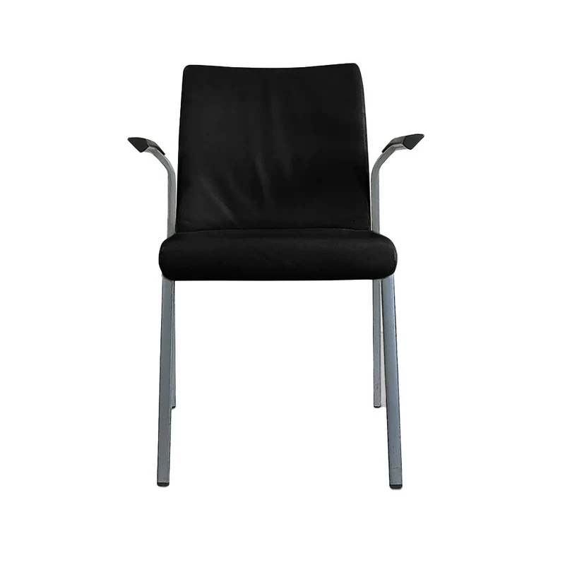 Steelcase Sedia impilabile in tessuto nero - Ricondizionata