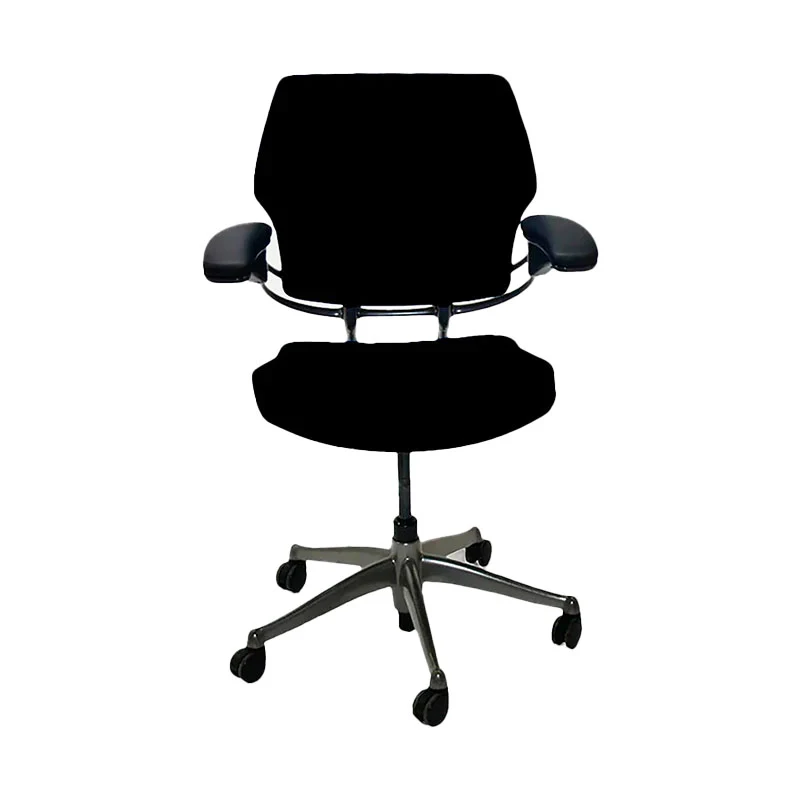 Humanscale : Freedom Sedia da ufficio in pelle nera - Ristrutturata