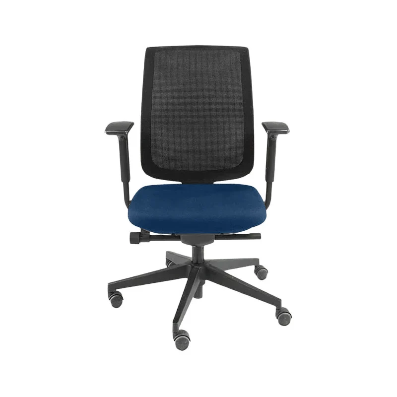 Steelcase : Sedia da ufficio Reply con schienale in rete in tessuto blu - Ricondizionata