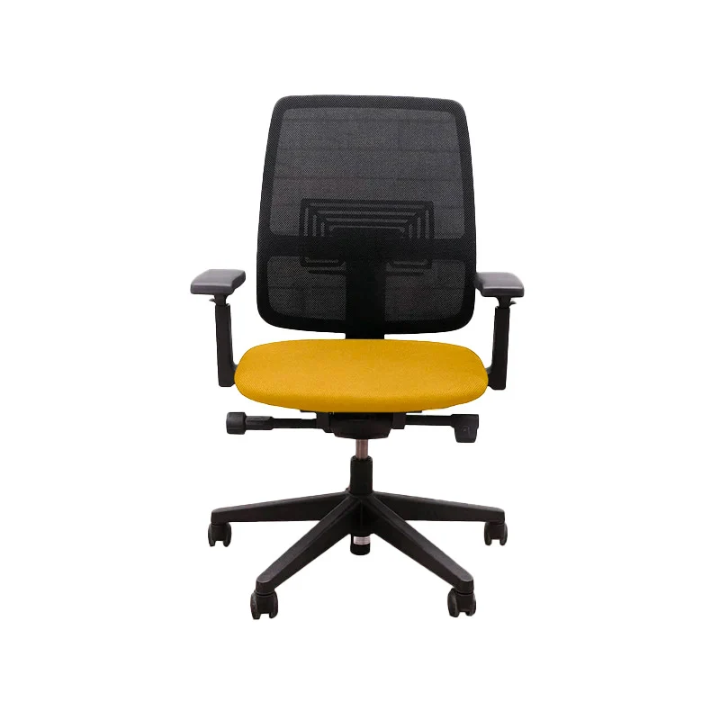 Haworth : Sedia da ufficio Lively in tessuto giallo - Ricondizionata