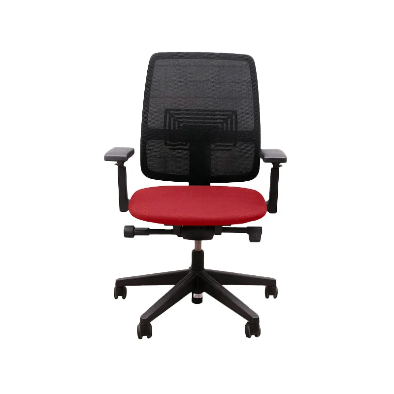 Haworth : Sedia da ufficio Lively in tessuto rosso - Ristrutturata