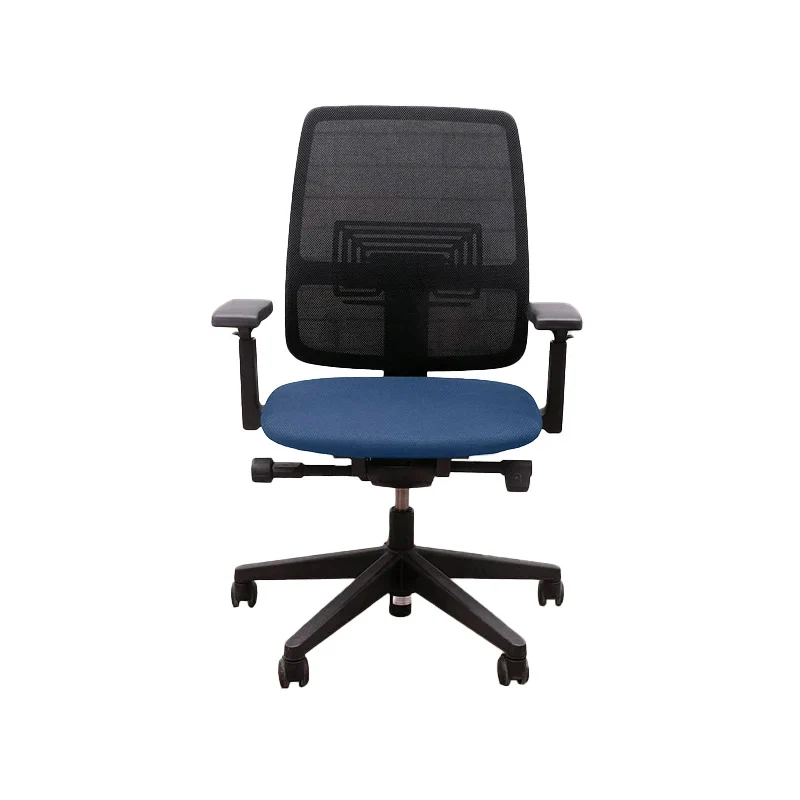 Haworth : Sedia da ufficio Lively in tessuto blu - Ristrutturata