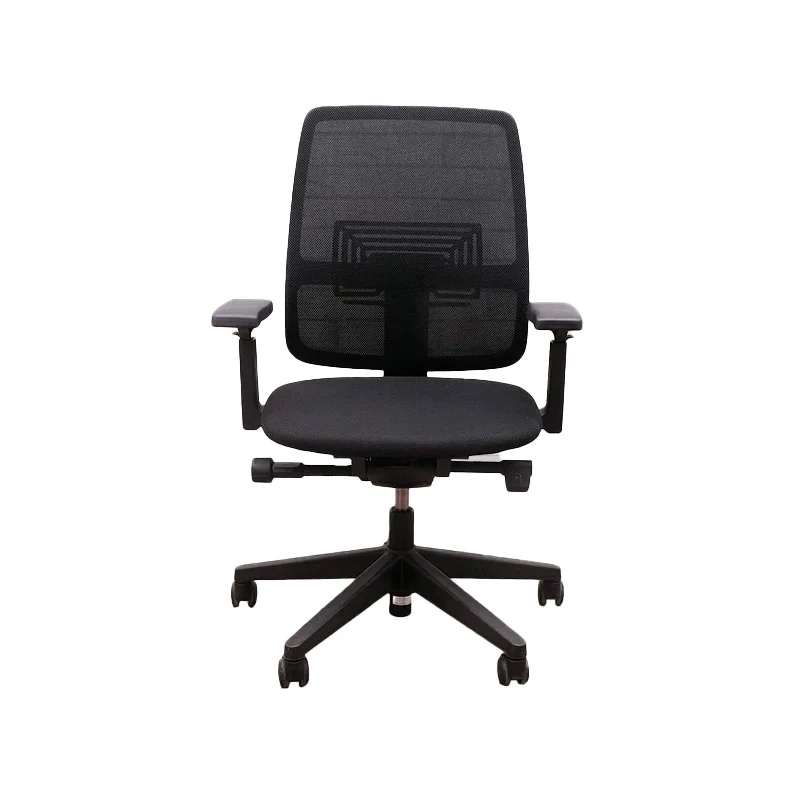 Haworth : Sedia da ufficio Lively in tessuto nero - Ristrutturata