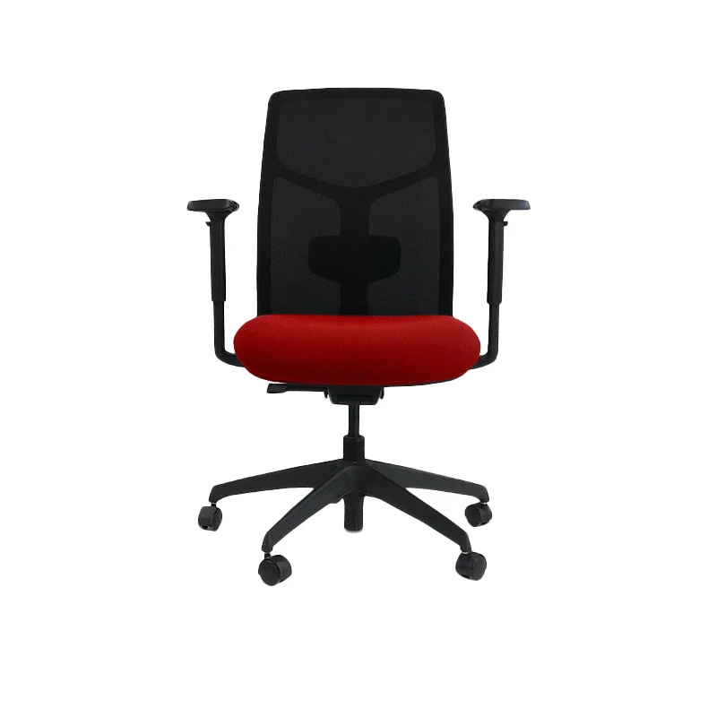 Boss Design : Tauro in tessuto rosso - Sedia operativa - Ricondizionata