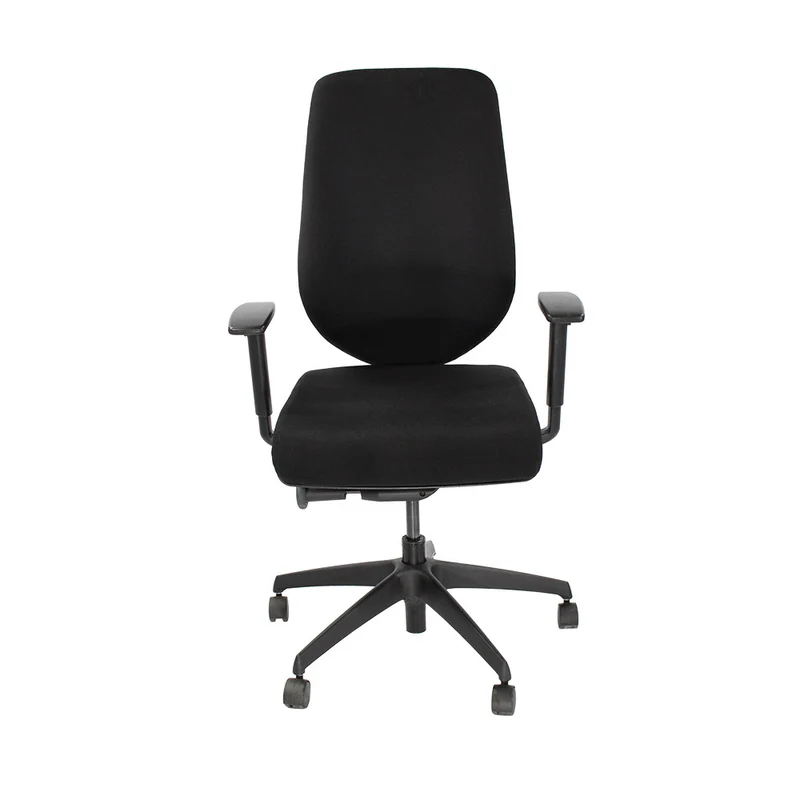 Boss Design : Sedia operativa Key - Nuova pelle nera - Ricondizionata