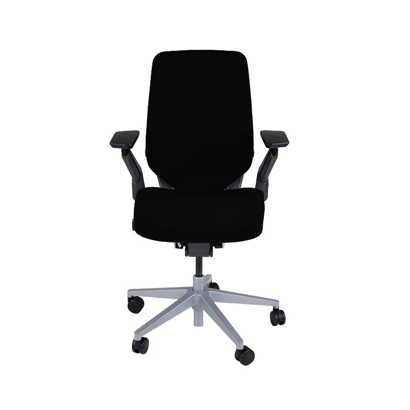 Steelcase : Sedia da ufficio ergonomica Gesture - Pelle nera - Ricondizionata