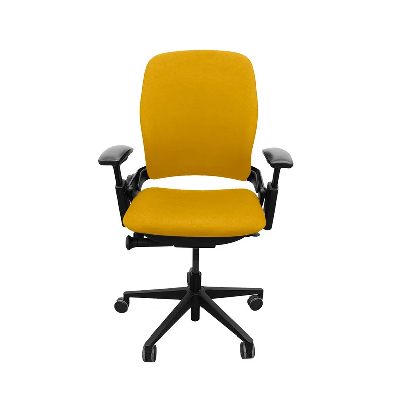 Steelcase : Leap V2 Sedia da ufficio - Tessuto giallo - Ricondizionata