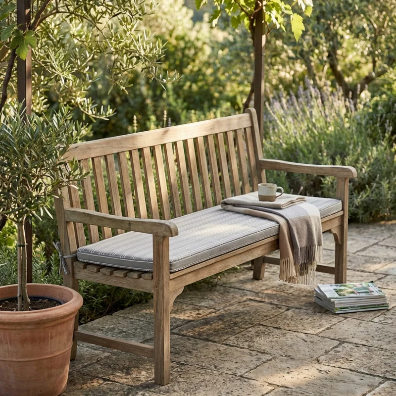 Cuscino Real 110 Righe Tortora in Poliestere