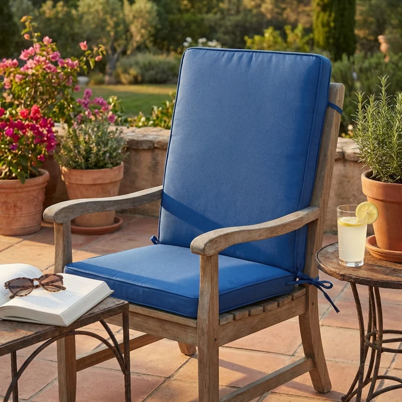 Cuscino Real Medio Blu Scuro in Poliestere