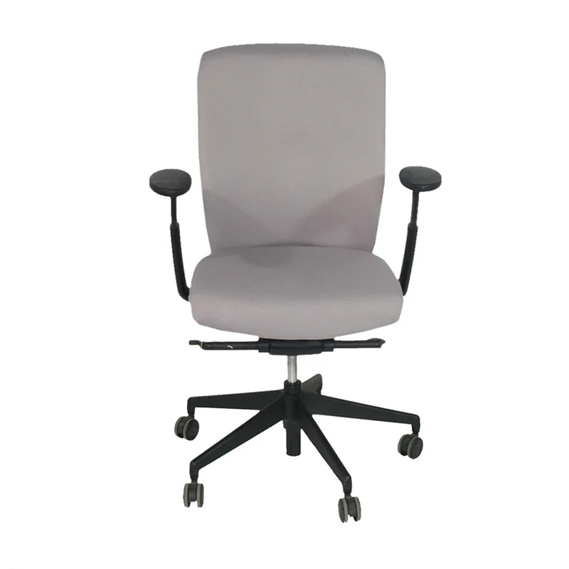 Senator Sedia da ufficio Enigma S21 con struttura nera e rivestimento in tessuto grigio - Ricondizionata