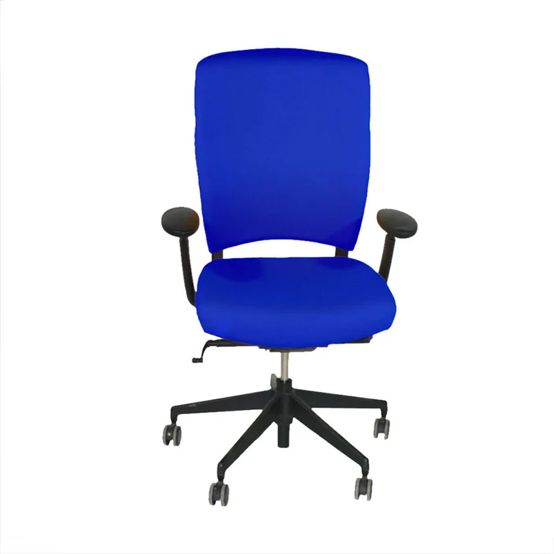 Senator Sedia da ufficio Enigma S21 con struttura nera e rivestimento in tessuto blu - Ricondizionata