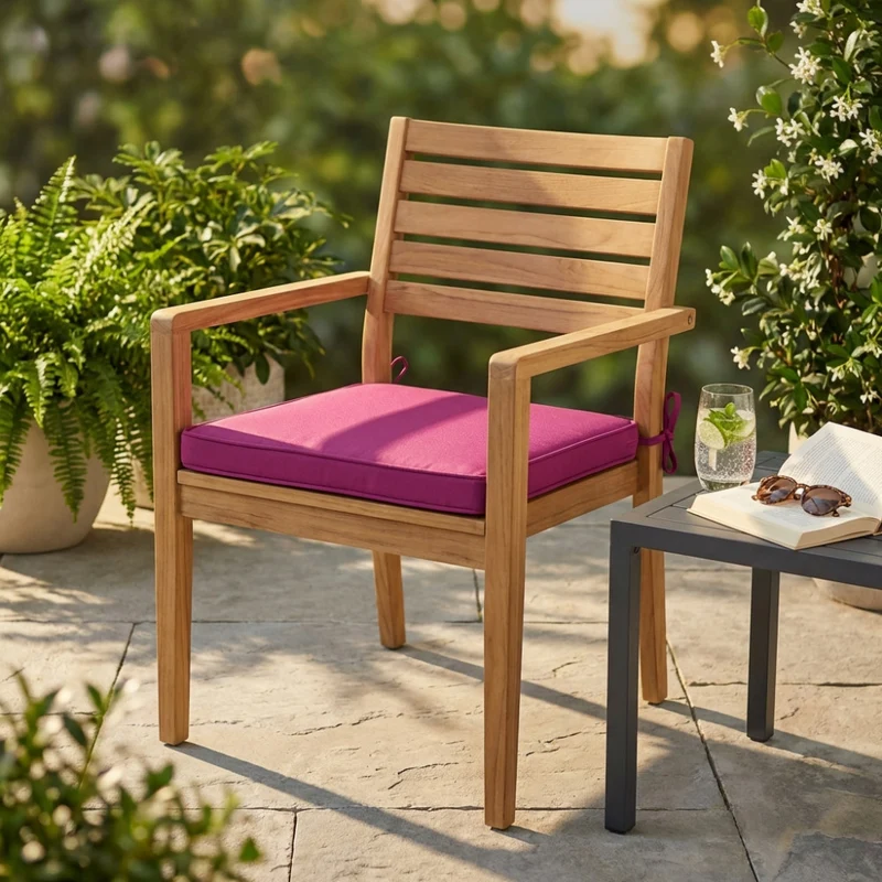 Cuscino Real Seduta Large in Poliestere Magenta