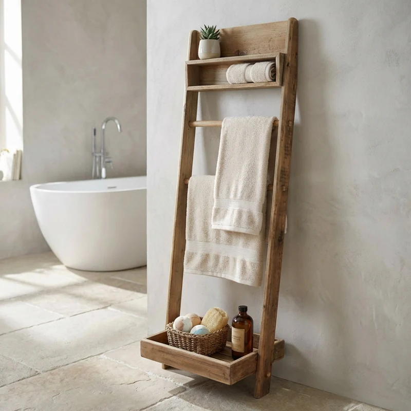 Scaffale da Bagno Biddy in Pino Riciclato