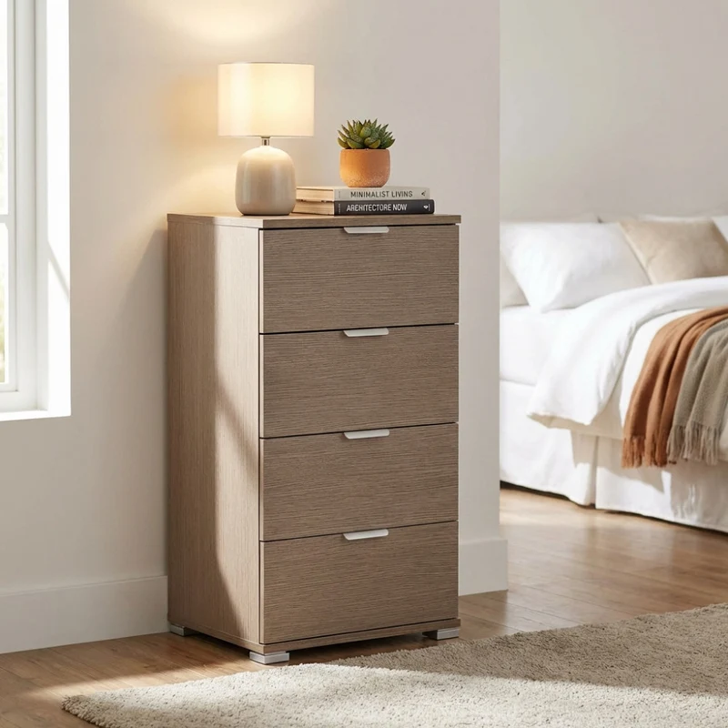 Cassettiera MR805083 in Truciolare Bilaminato Rovere Grigio