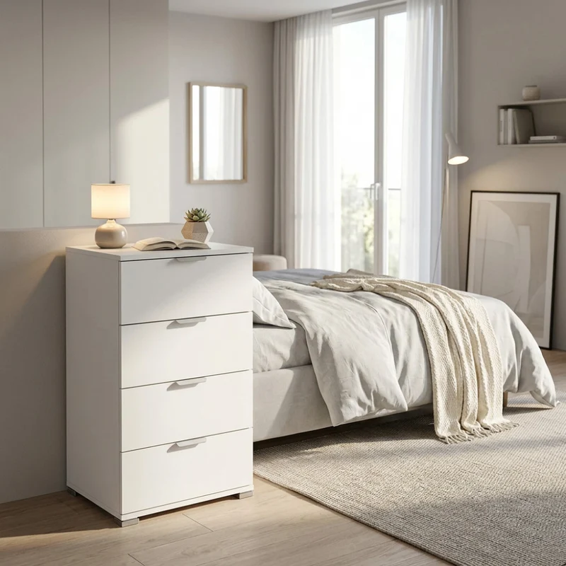 Cassettiera MR805081 in Truciolare Bilaminato Bianco