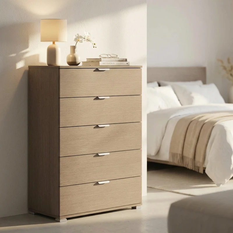 Cassettiera MR805079 in Truciolare Bilaminato Rovere Grigio