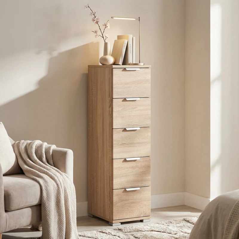 Cassettiera MR805040 in Truciolare Bilaminato Effetto Naturale