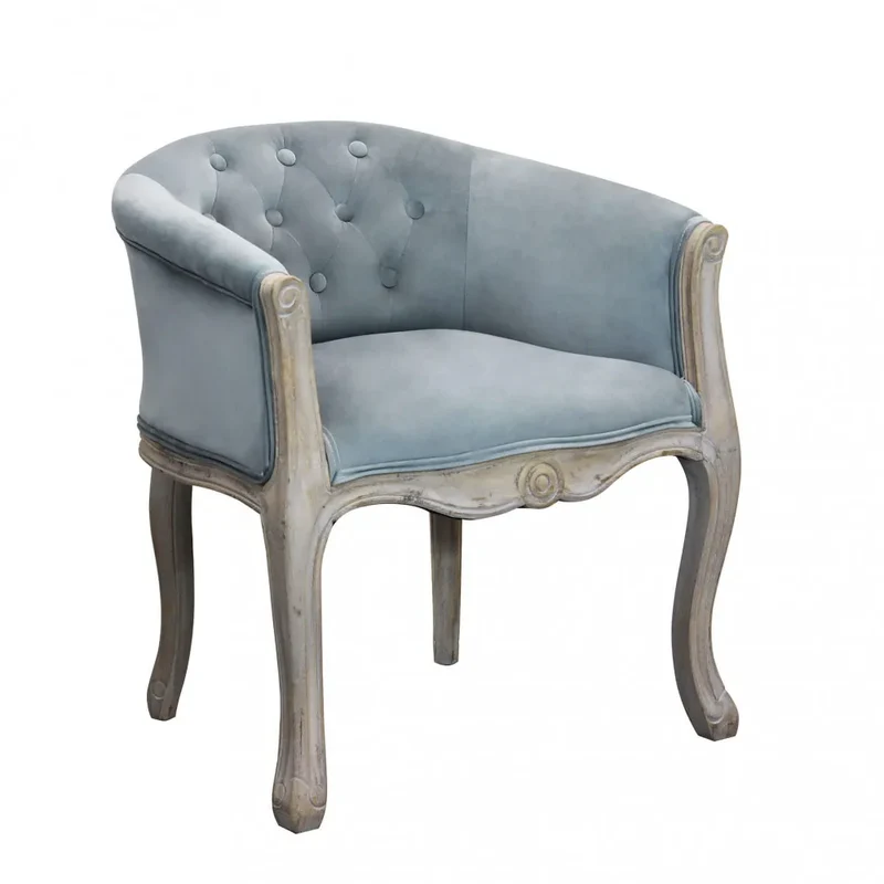 Poltrona Coreen in Velluto Grigio