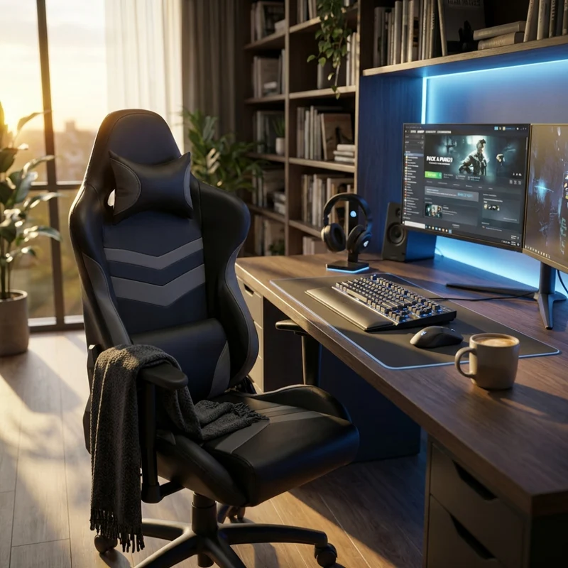 Poltrona da Ufficio Fortnite con Braccioli in Poliuretano