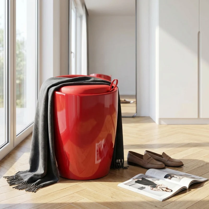 Sgabello Cliff in Plastica Laccata