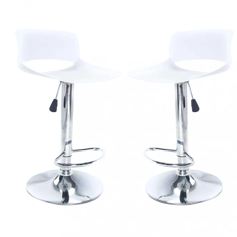 Sgabello Lenox con Seduta Ergonomica Bianca