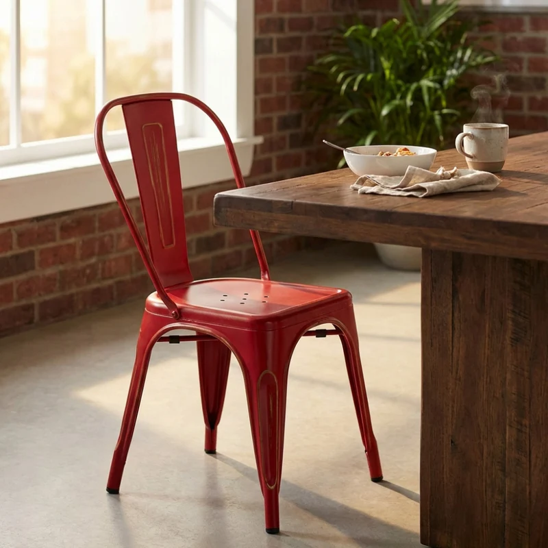 Sedia Lola Red Antico in Acciaio