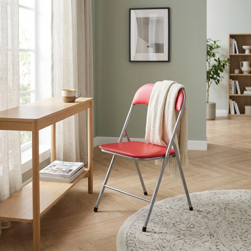 Sedia da Interno Slim in Acciaio e PVC