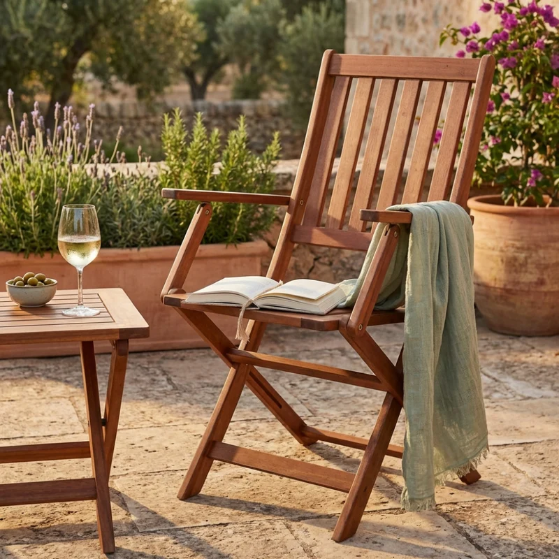 Cosma Poltrona Pieghevole con Dettagli Metallici