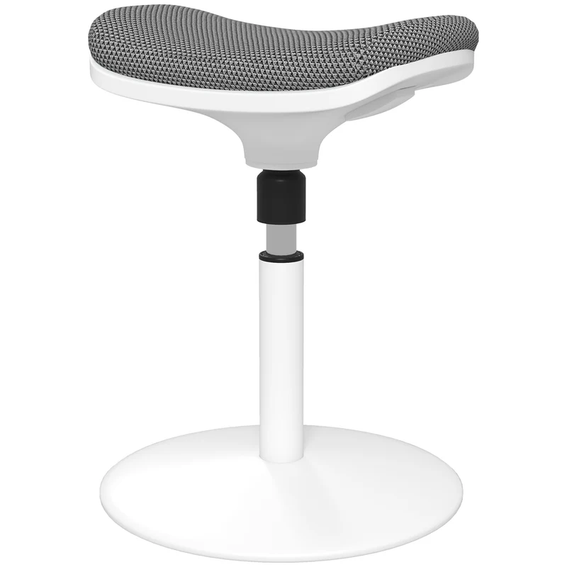 EasyComfort Sgabello Ergonomico e Imbottito ad Altezza Regolabile con Inclinazione a 5°, 41.5x41.5x51.5-71.5 cm, Grigio