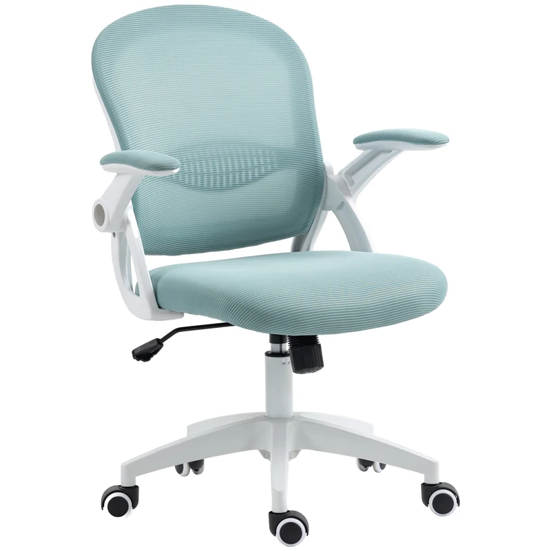 EasyComfort Sedia da Ufficio Ergonomica con Schienale a Rete e Altezza Regolabile, 65.5x61.5x88-97.5cm, Azzurro