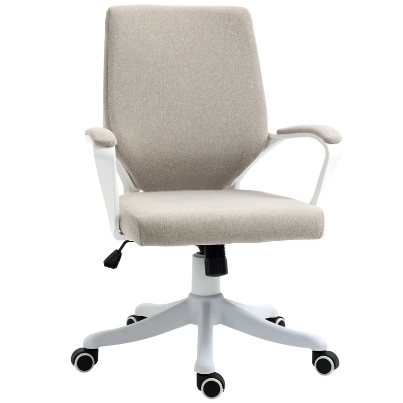 EasyComfort Sedia da Ufficio Ergonomica con Altezza Regolabile e Funzione Dondolo, 62x69x92-100cm, Beige