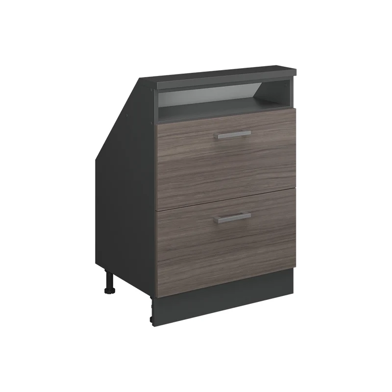 Mobile sottotetto Rion Grigio nobile/Antracite con 2 cassetti Vicco